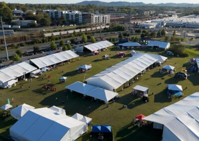 The fields of Nashville showing the stages for RecFest USA